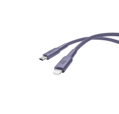 Powerology Braided USB-C To Lightning Cable - Purple