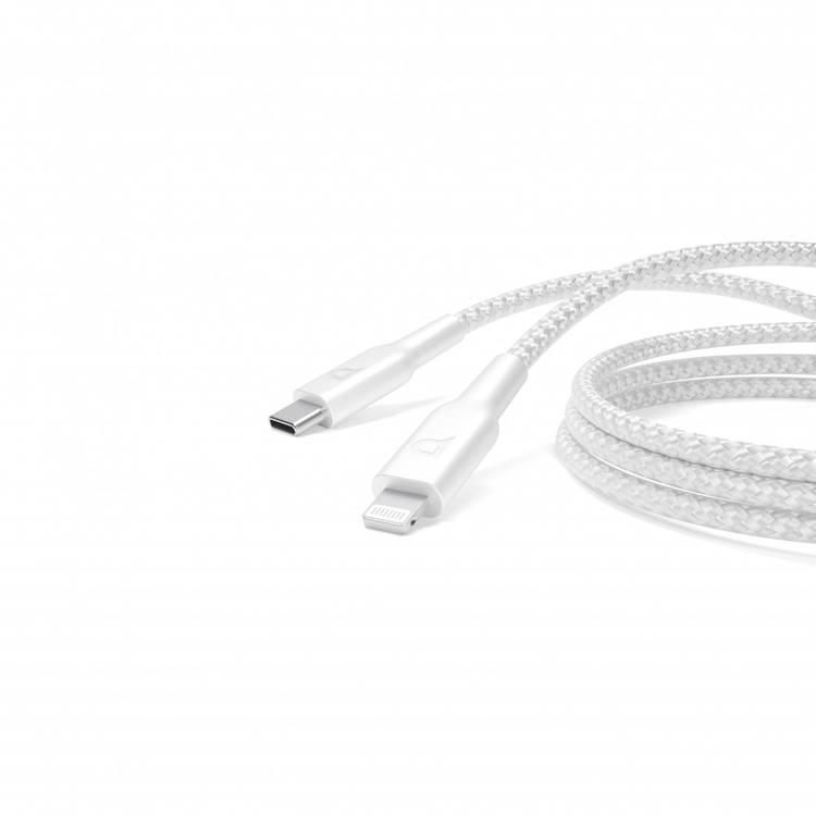 Powerology Braided USB-C To Lightning Cable - White