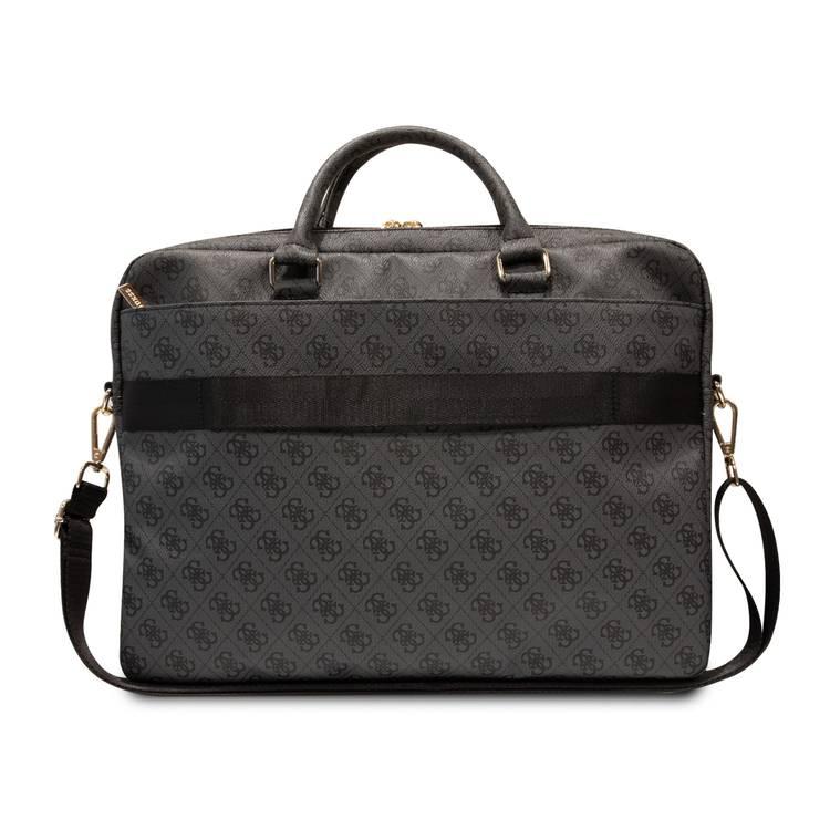 Guess Laptop Bag with 4G Stripes Pattern - 16" - Black