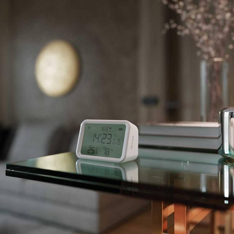 Porodo Lifestyle Wi-Fi Smart Clock with Ambience Sensor - White