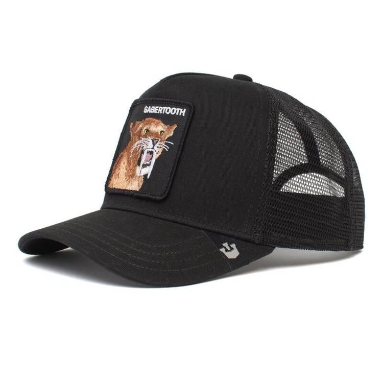 قبعة جورين بروس The Sabertooth Tiger للجنسين من Trucker - أسود