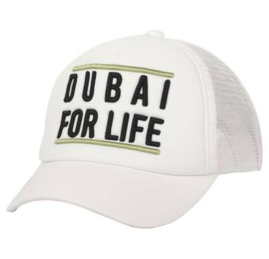 B180 Dubai For Life Unisex Trucker Cap - White