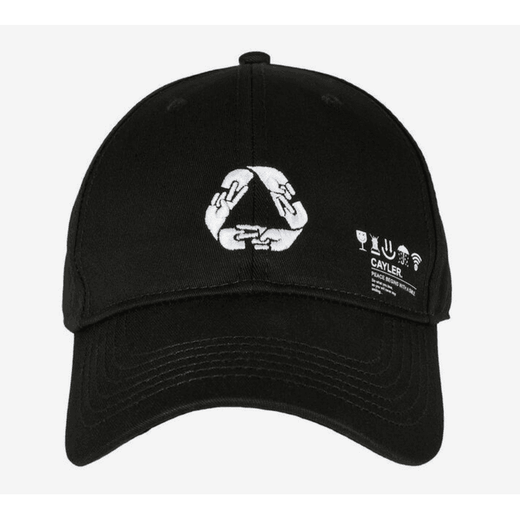 Cayler & Sons Iconic Peace Adjustable Curved Cap - Black