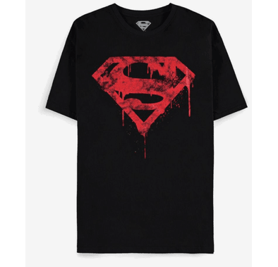 Difuzed DC Comics Superman Logo Retro Classics Short Sleeved T-Shirt - Black - S