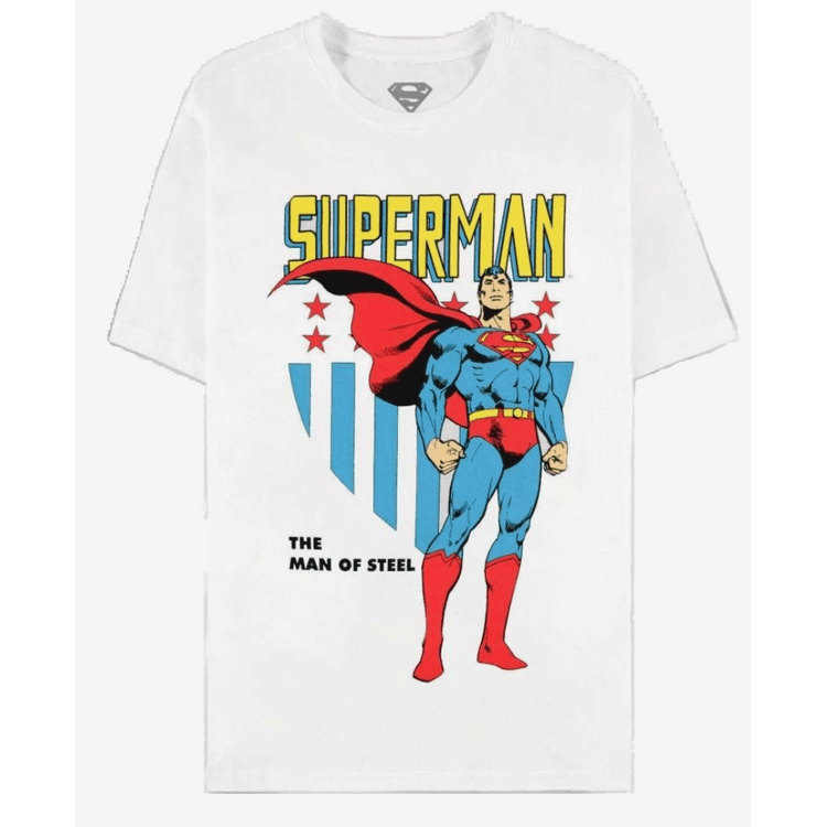 Difuzed DC Comics Superman Retro Classics Short Sleeved T-Shirt - White - M