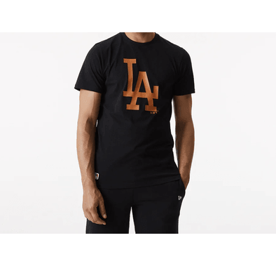 New Era MLB Sea Team Logo Los Angeles Dodgers Men's T-Shirt Black - Black - S
