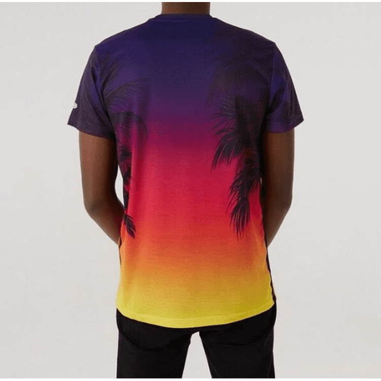 New Era NBA Coastal Heat Los Angeles Lakers Tee Men's T-Shirt Allover Print - L