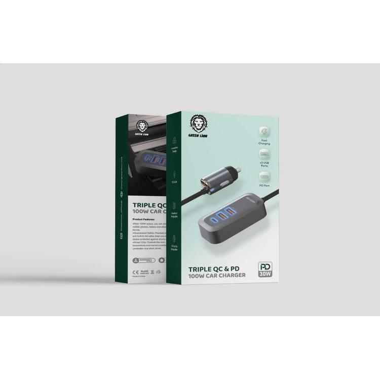 Green Lion QC & PD 100W Car Charger