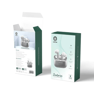 Green Lion Santorini Stereo Earphones - Silver