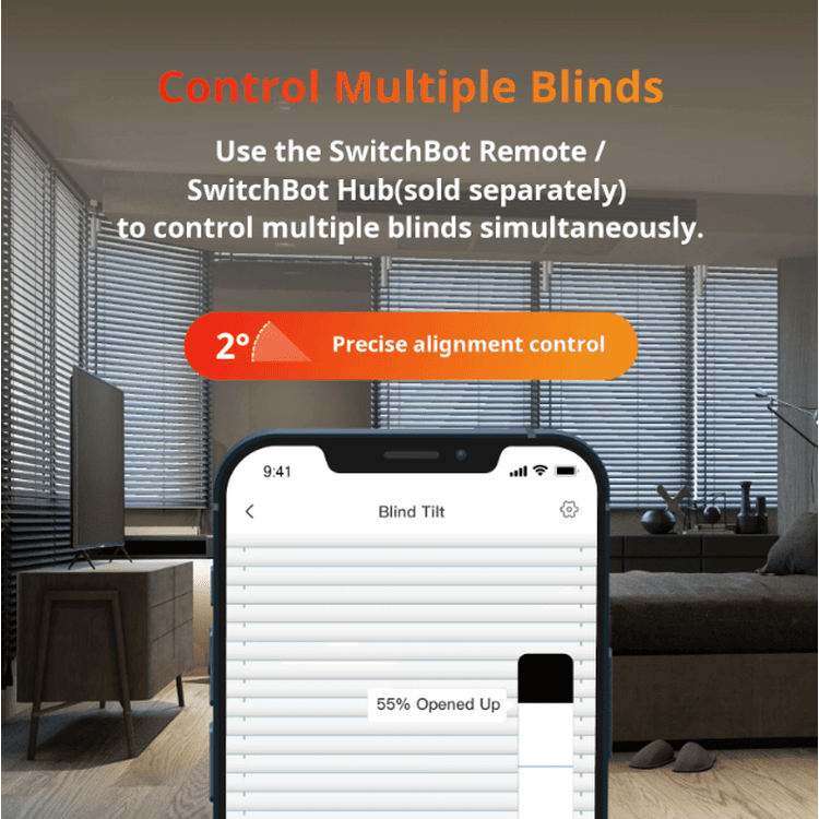 SwitchBot Blind Tilt مع لوحة شمسية