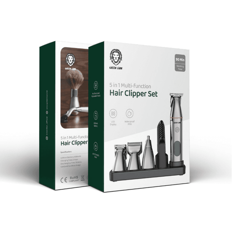 Green Lion 5 In 1 Multi-Function Hair Clipper Set