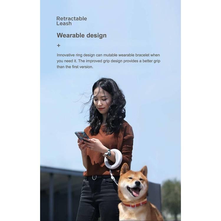 مقود الكلاب Xiaomi Moestar القابل للسحب باللون الرمادي الطبيعي