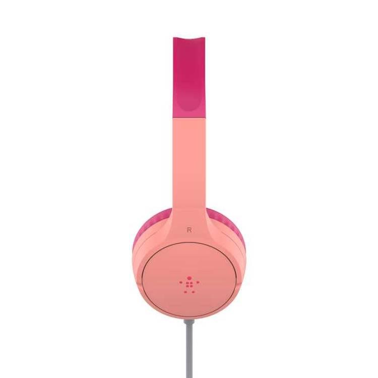 Belkin SoundForm Mini Wired On-Ear 3.5mm Cable with Microphone Headphones for Kids - Pink