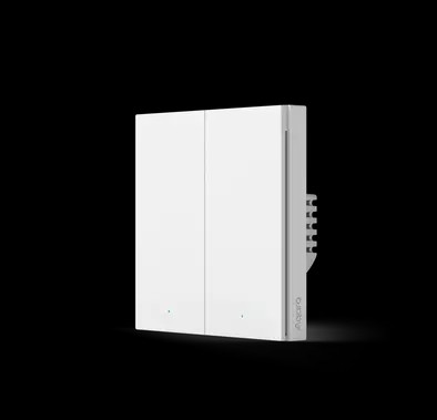 Aqara Smart Wall Switch H1 EU With Neutral ,Double Rocker-White