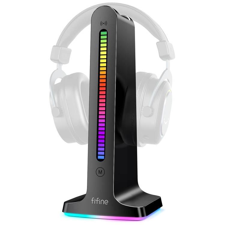 Porodo Gaming RGB Gaming Heaset Stand with X2 USB ports and Cable Storage - Black