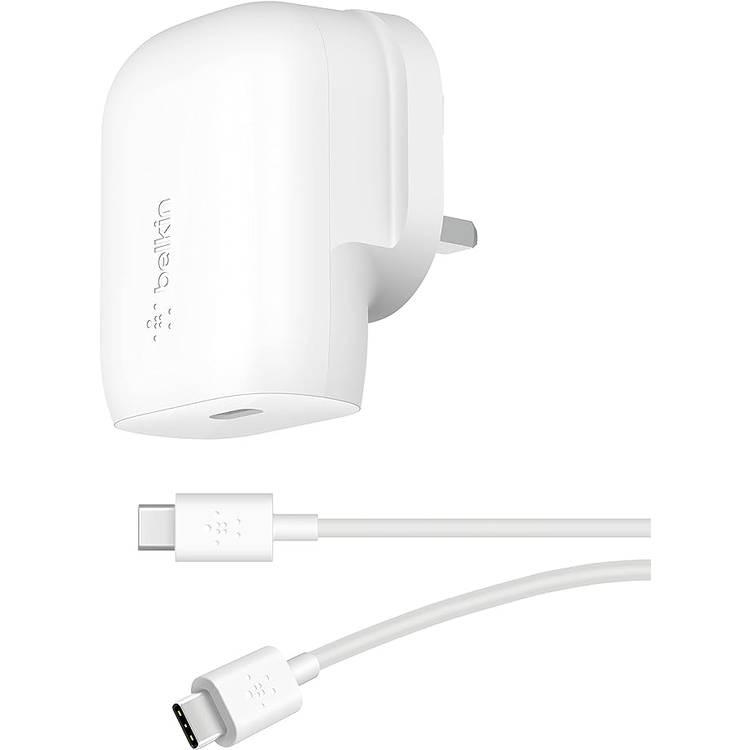 Belkin Boost Charge 30w Wall Charger with PPS + USB-C to Type C Cable - White