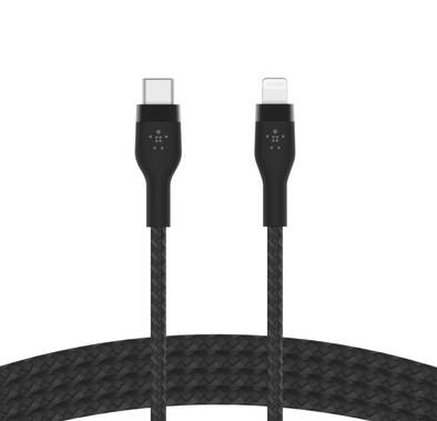 Belkin BOOST CHARGE™PRO Flex USB-C to Lightning Cable_Braided Silicone 10ft ,3M-Black
