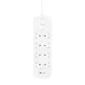 Belkin Connect Surge with USB-C and USB-A Ports 18W 8x AC Outlet - White