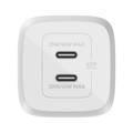 Belkin BOOST CHARGE PRO Dual USB-C GaN Wall Charger with PPS 45W - White