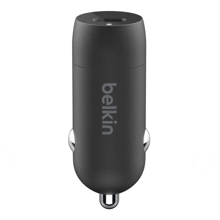 {CCA004bt1MBK-B5} Belkin USB-C Car Charger 30W with PVC to Lightning Connector 1m - Black