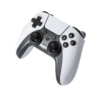وحدة تحكم ألعاب Porodo لجهاز PS4 - أسود / أبيض
