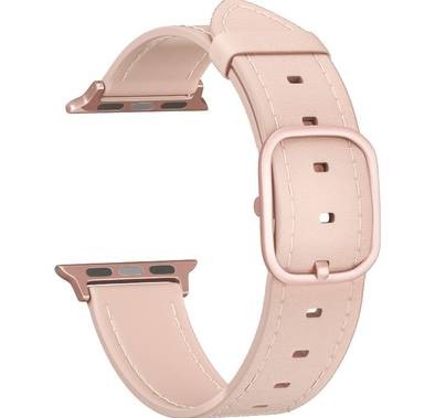 ديفيا - حزام ساعة جلد طبيعي 42/44 ملم - وردي