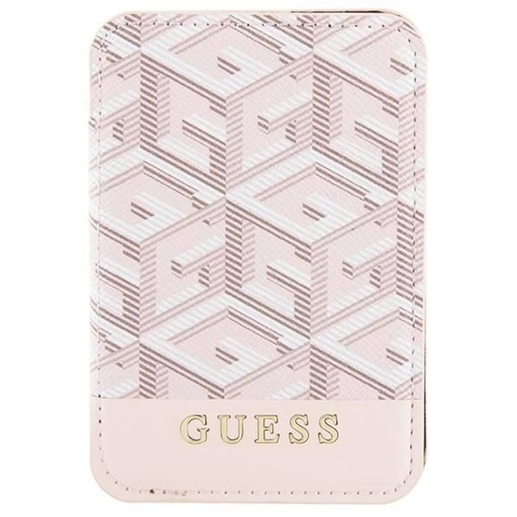 Guess Wallet Cardslot Stand Gcube Stripe Magsafe - Pink