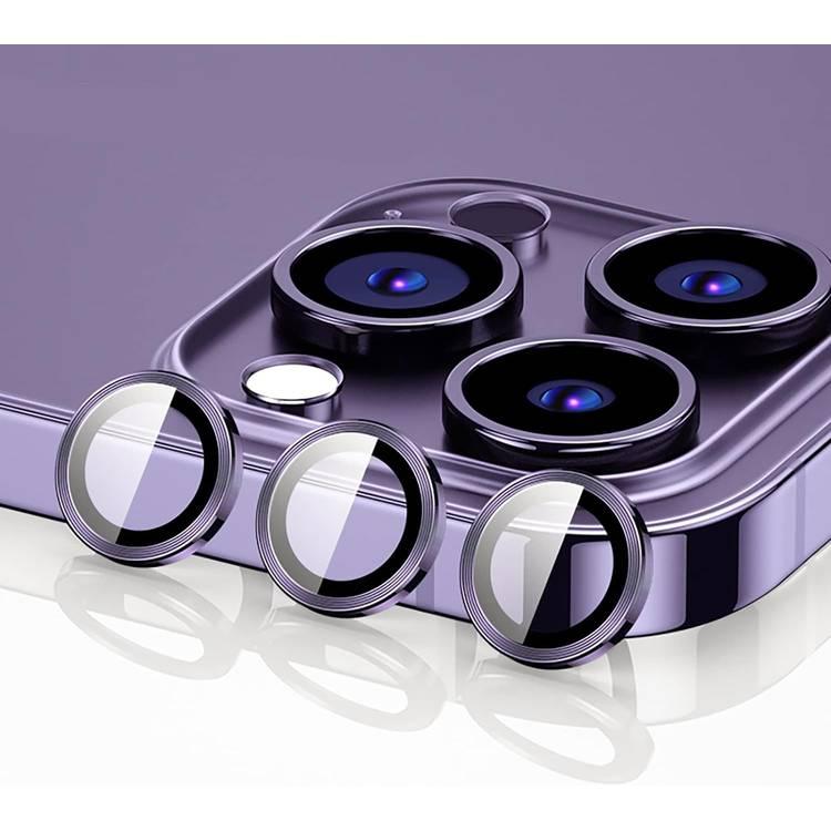 Devia Peak Series Camera Lens Protector (3pcs) for iPhone 14 Pro / 14 Pro Max - Purple