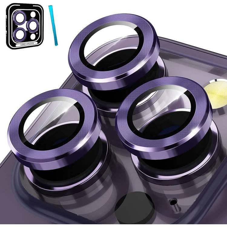Devia Peak Series Camera Lens Protector (3pcs) for iPhone 14 Pro / 14 Pro Max - Purple
