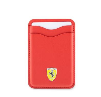 Ferrari Cardslot Magsafe PU Leather - Red