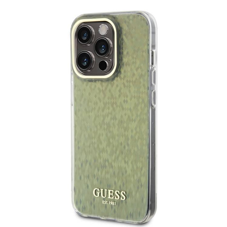 Guess IML Case with Faceted Mirror Disco Pattern - Gold - iPhone 15 Pro Max