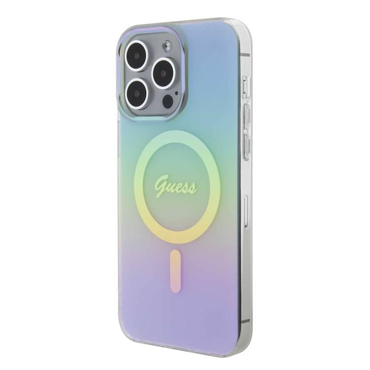 Guess IML Magsafe Case  - Turquoise - iPhone 15 Pro