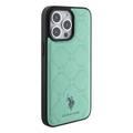U.S.Polo Assn. PU Leather HS Pattern Case for iPhone 15 Series - Green - iPhone 15 Pro Max