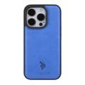 U.S.Polo Assn. PU Leather HS Pattern Case for iPhone 15 Series - Blue - iPhone 15 Pro