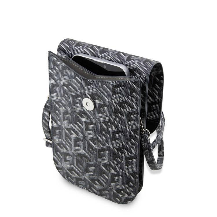 Guess Gcube Stripe Wallet Bag - Black