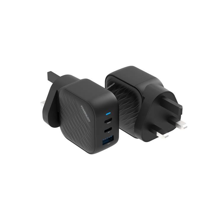 Powerology USB-A and USB-C Ports GaN PD Wall Charger