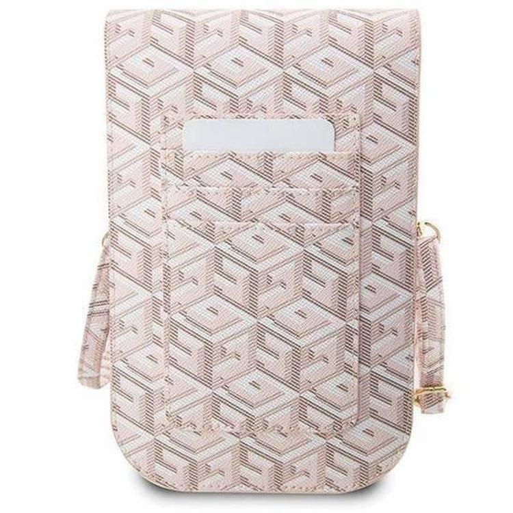 Guess Gcube Stripe Wallet Bag - Pink