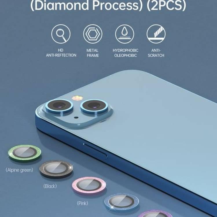 Devia Peak Series Camera Lens Protector with Diamon Process (3pcs) for iPhone Pro 14 / 14 Pro Max - Alphine Green