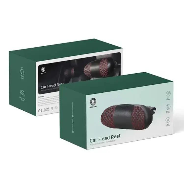 Green Lion Car Head Rest ( Adjustable & Rotatable ) - Black