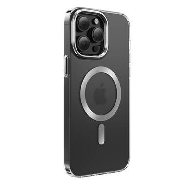 Green Lion Matte MagSafe (حلقة كاميرا معدنية وزر معدني) - فضة - iPhone 15 Pro
