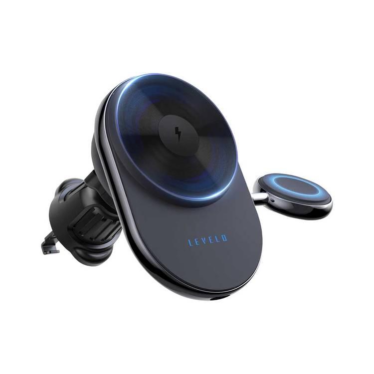Order Levelo Siena 2 In 1 Black Wireless Car Charger Now in UAE