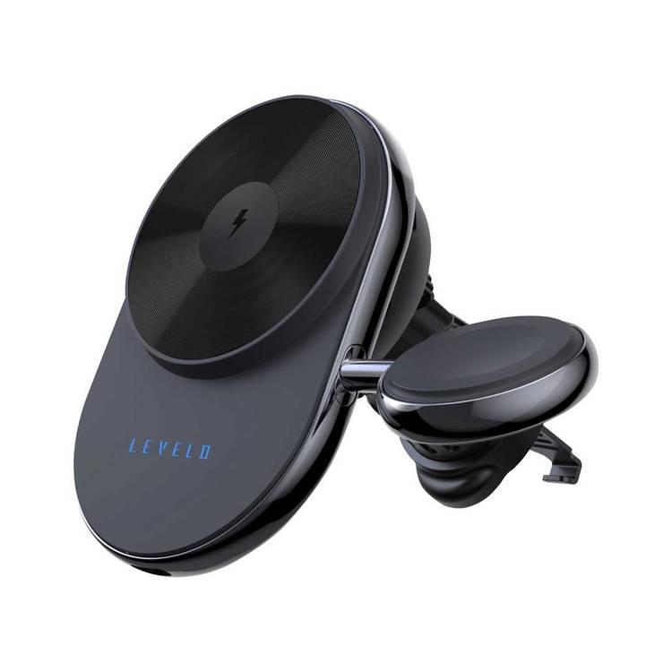 Levelo Siena 2 In 1 Black Wireless Car Charger