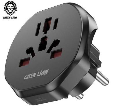 Green Lion Universal Convertion EU Plug - Black