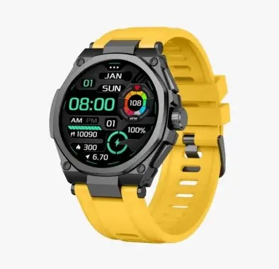Green Lion Grand Smart Watch with Black Case - Yellow