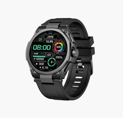 Green Lion Grand Smart Watch with Black Case - Black
