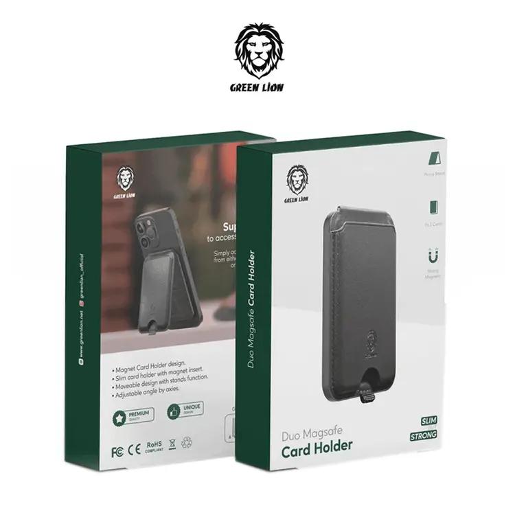 Green Lion Duo Magsafe Card Holder - Black