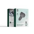 Green Lion Car Charger QC+PD+PD 50W with TC-lPH Data Cable 1M - Black