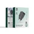 Green Lion 20W PD & QC Mini Dual Port Wall Charger +TC-IPH Data Cable EU - Black