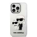 Karl Lagerfeld iPhone 15 Series IML Glitter NFT Karl & Choupette Hard Case  - Clear - iPhone 15 Pro