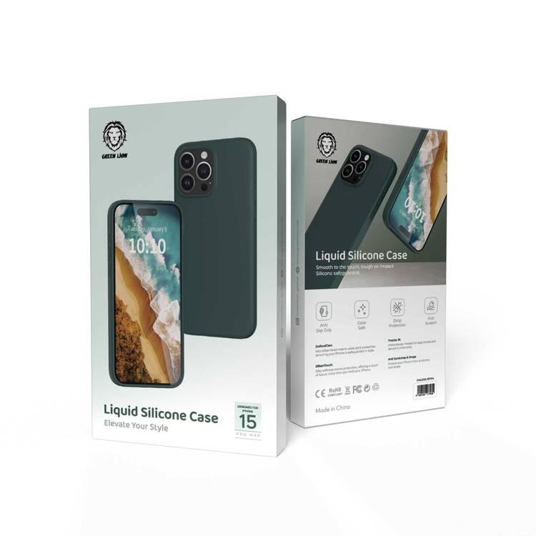 Green Lion iPhone 15 Pro Max For Liquid Silicone Case - Green